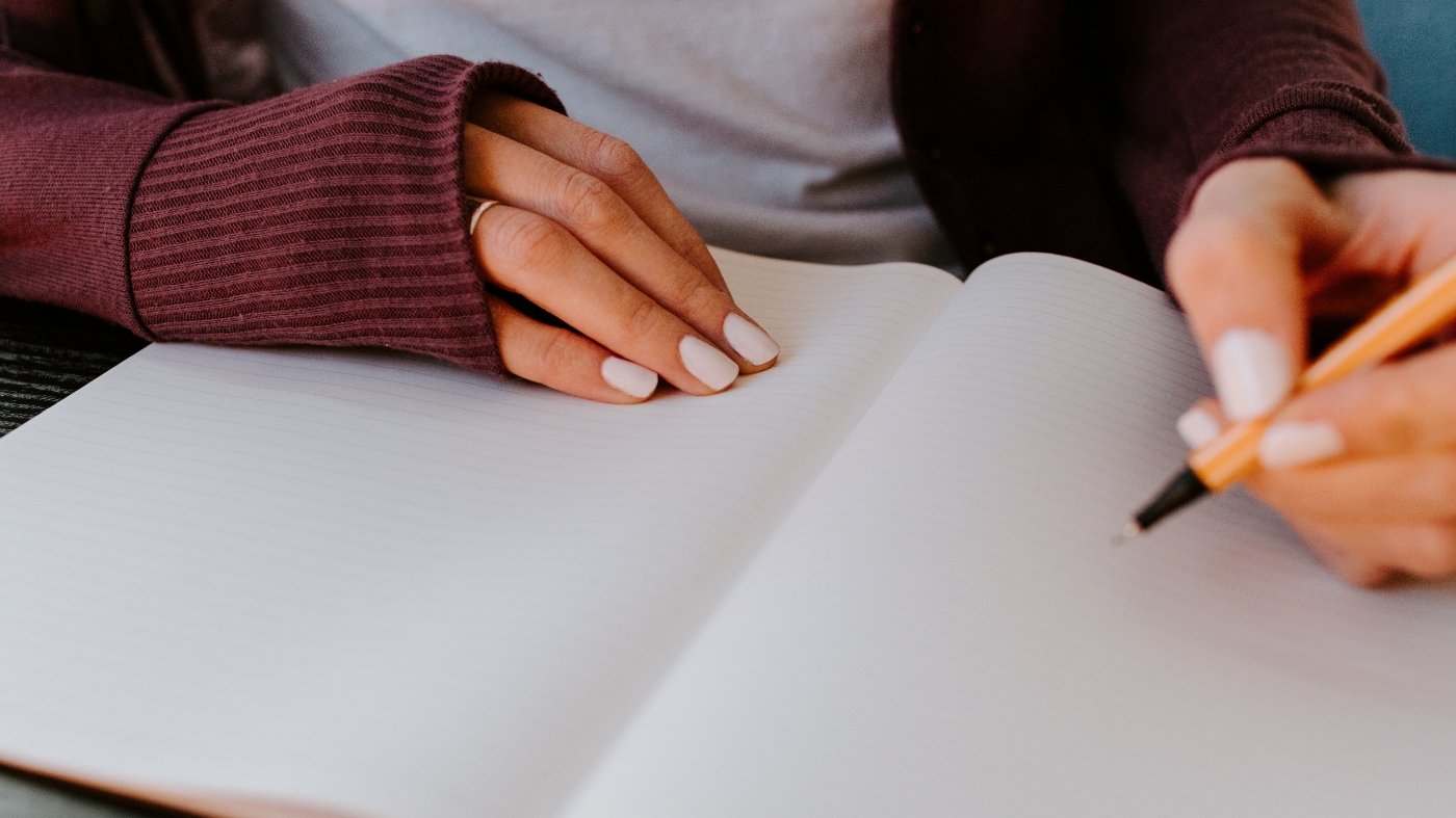 Writing down the vision in journal