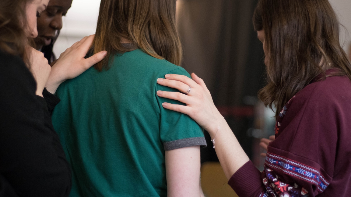 Girls group prayer