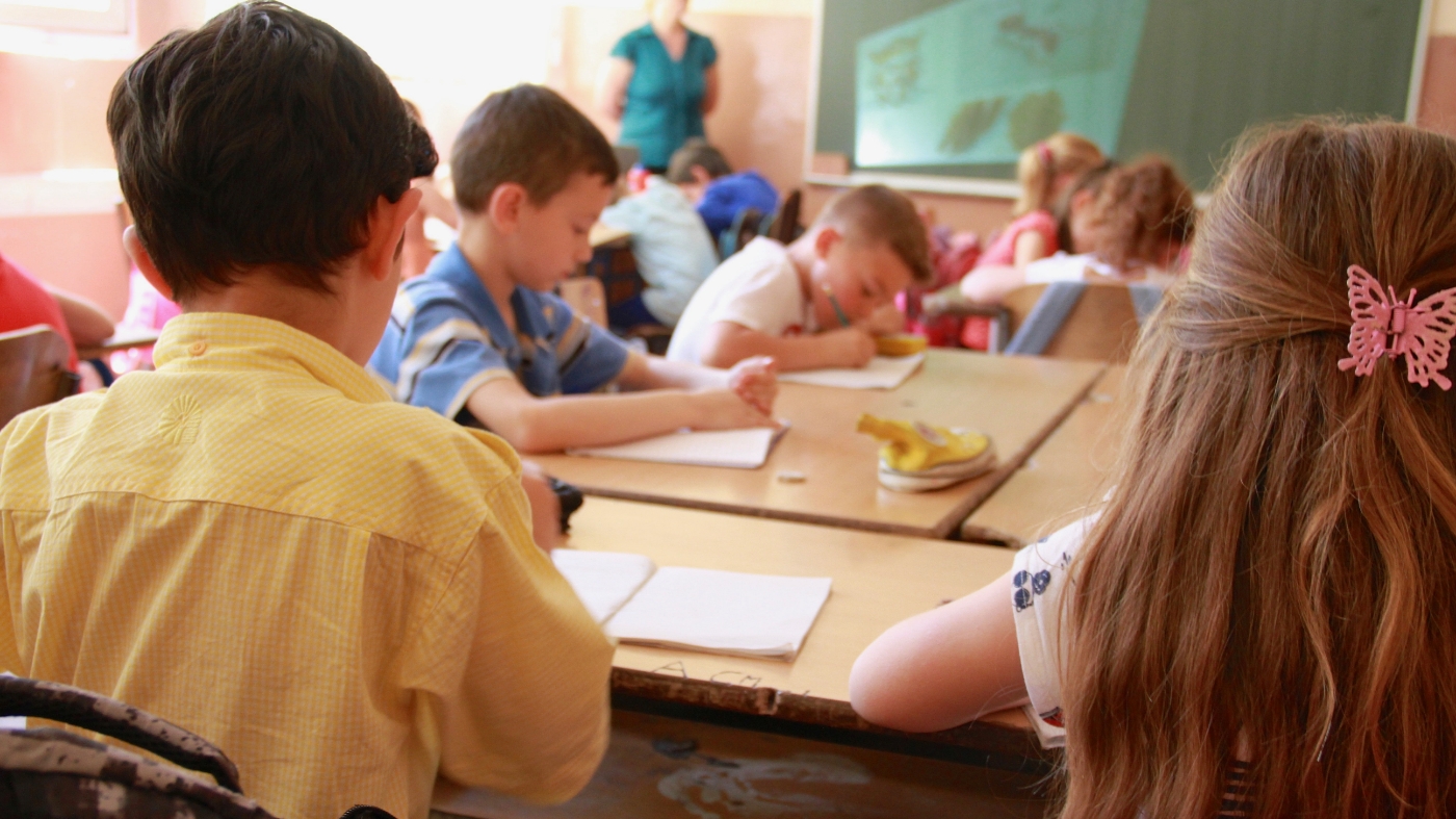 Children's ministry, kids learning in class