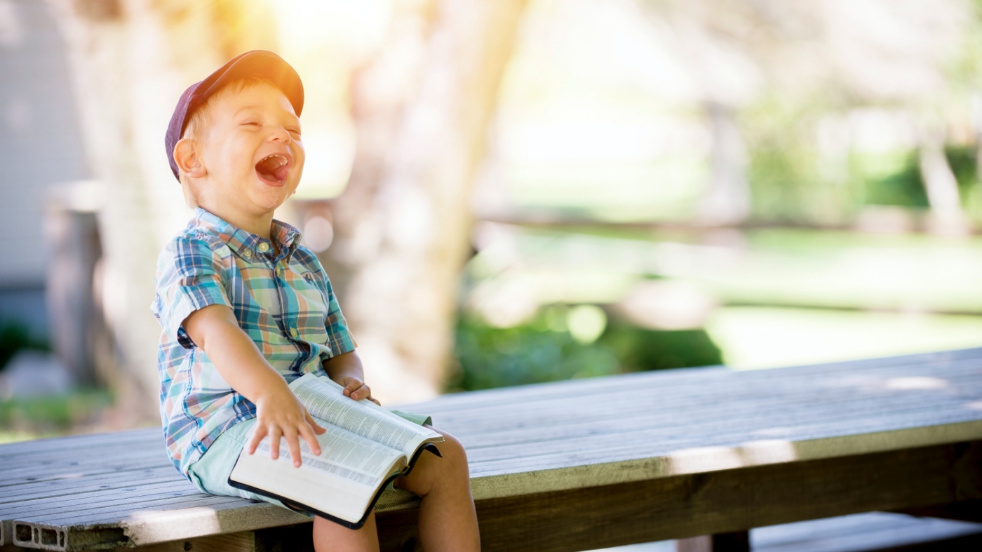Kid enjoying church worship