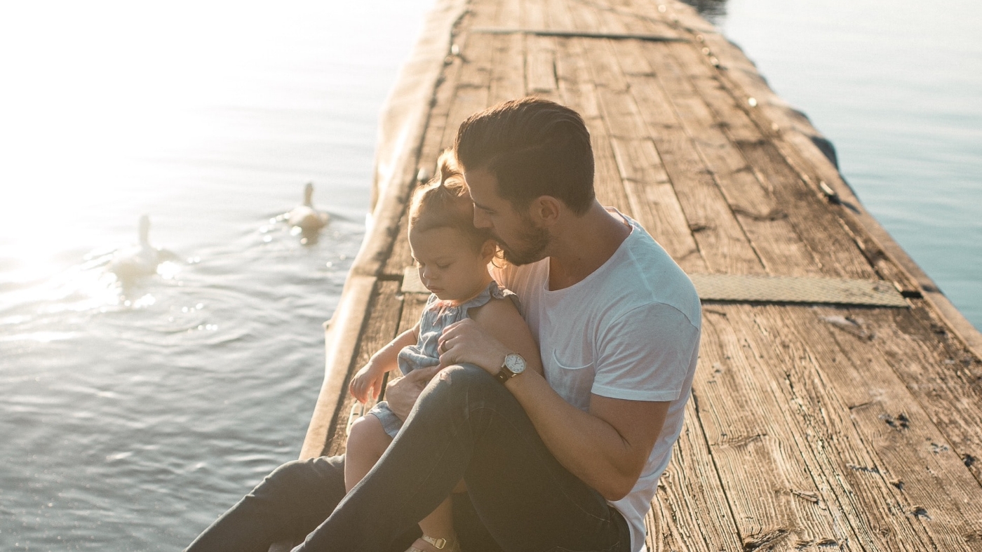 Father teaching daughter how to manager her emotions