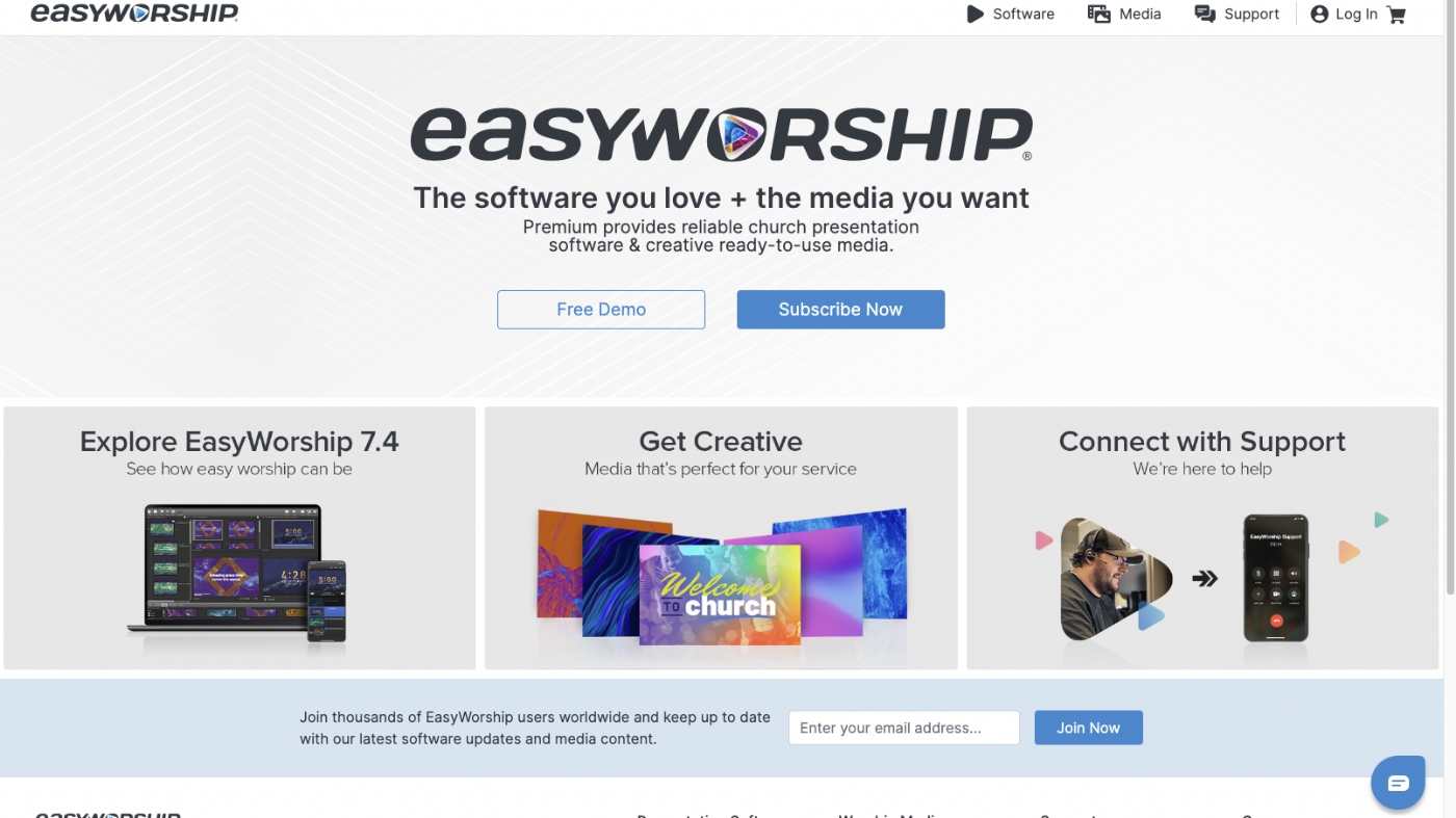 EasyWorship website