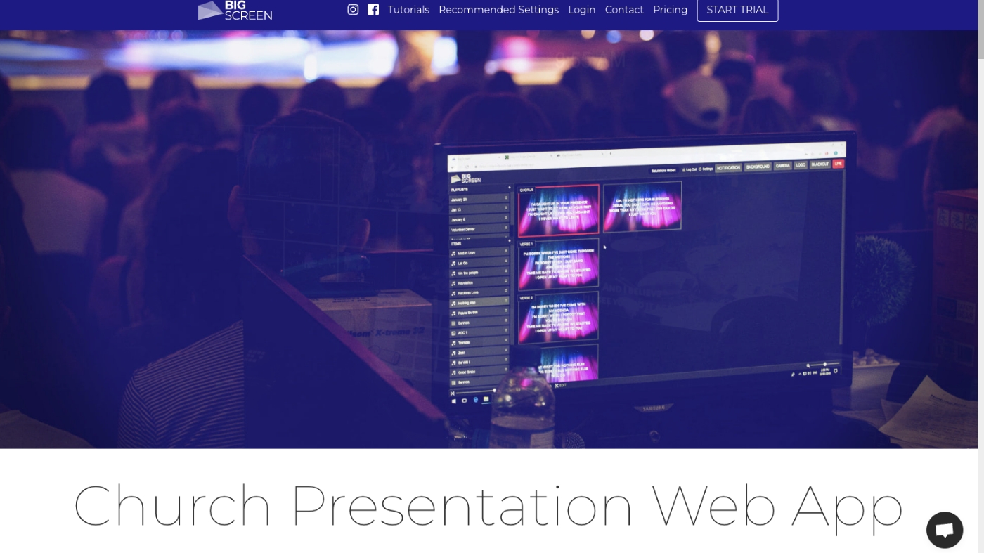 Big Screen website