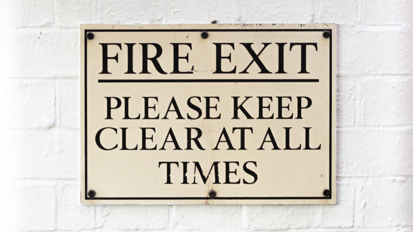 Emergency exit sign