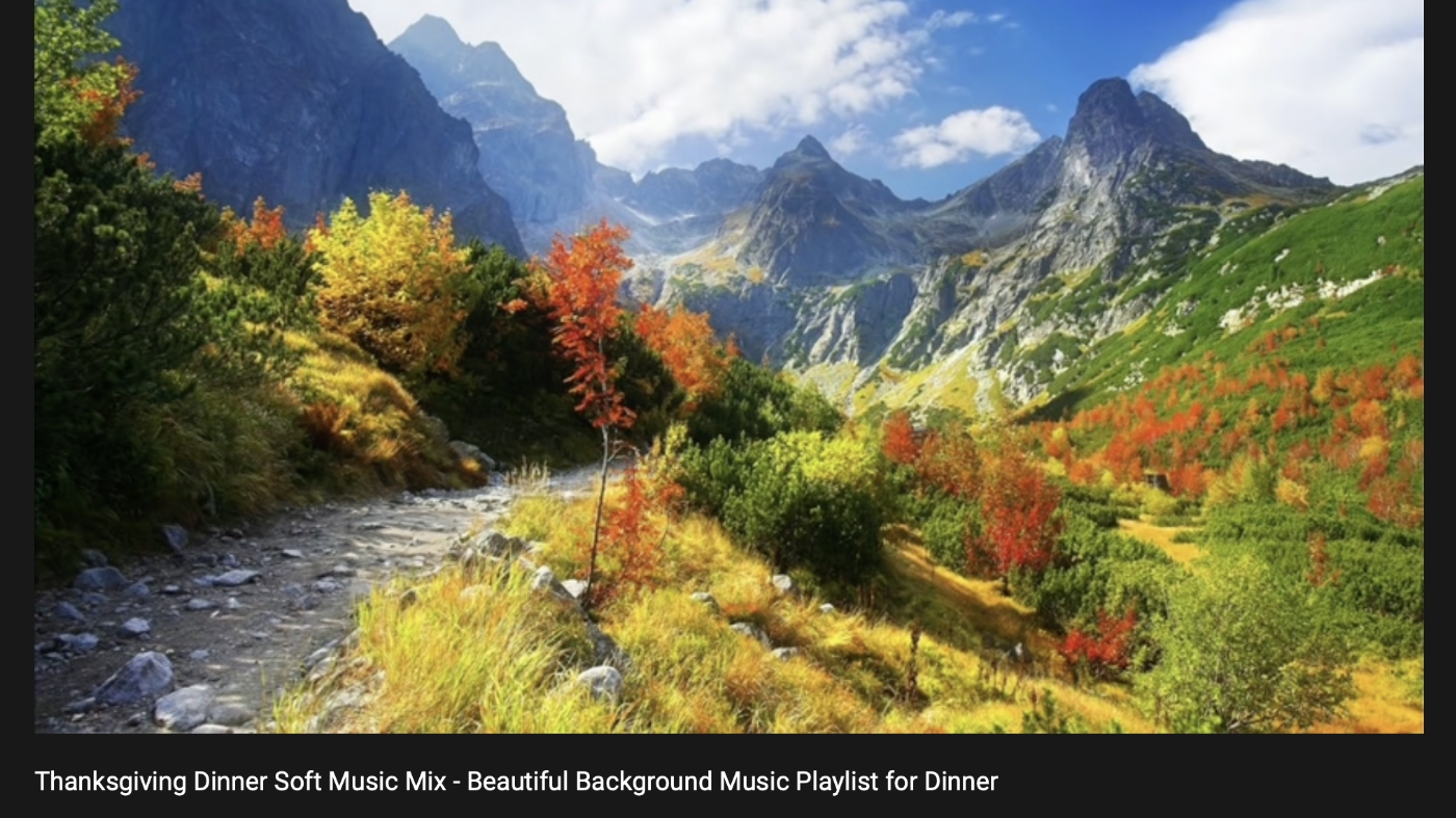 Thanksgiving dinner soft music mix