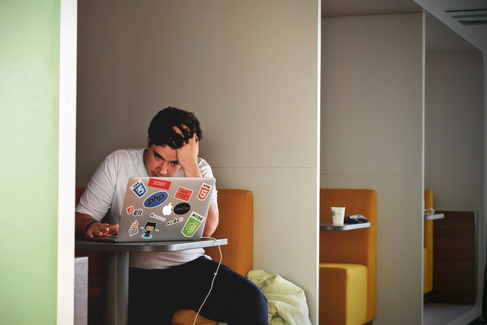 Student with Computer