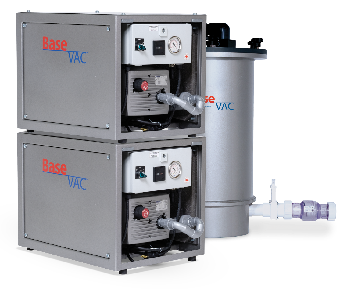 A BaseVac 2HD 4.40 system with an air water separator