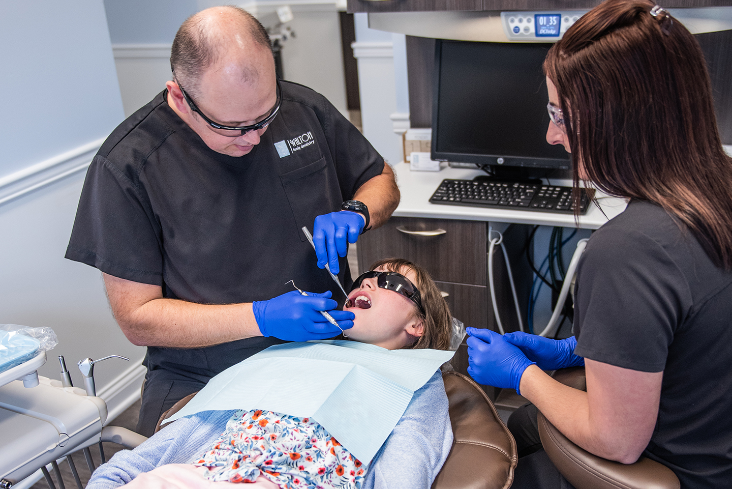patient receiving treatment for an infected tooth