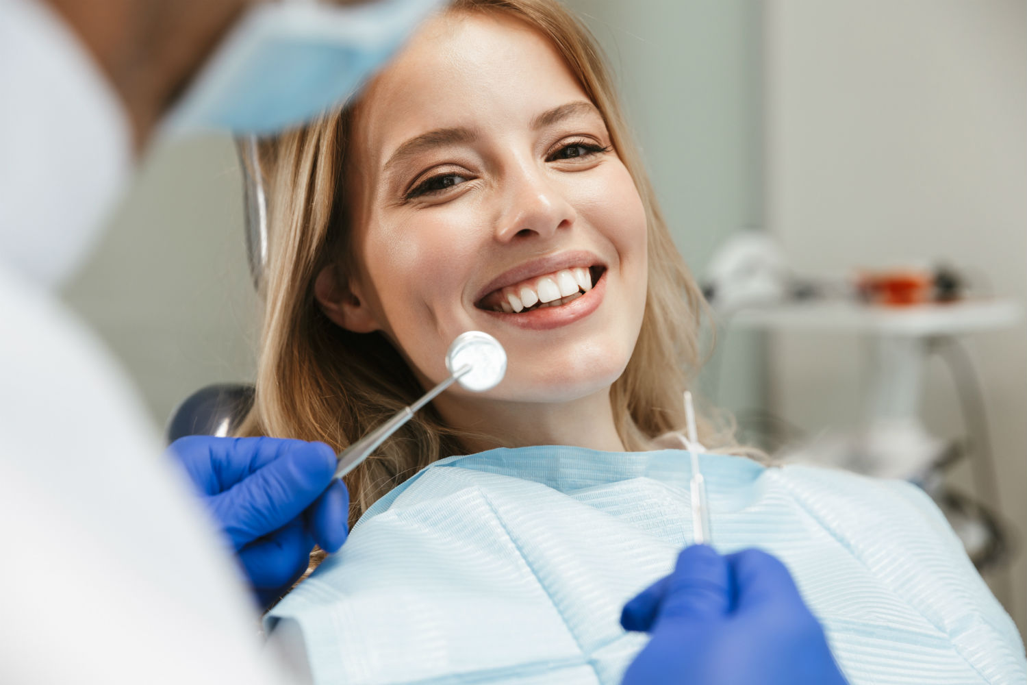 A patient preparing for treatment