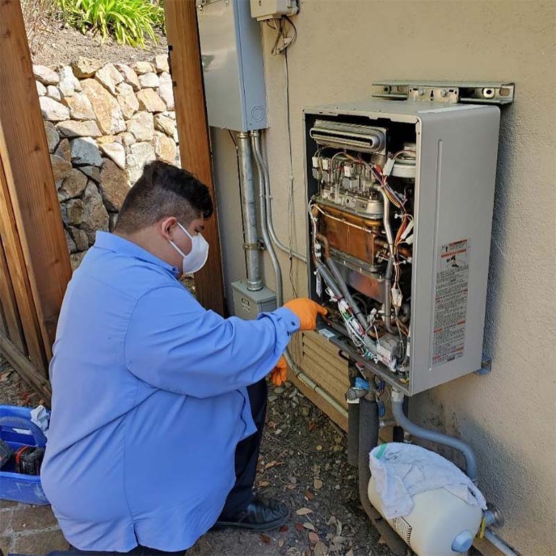 Tankless water heater service