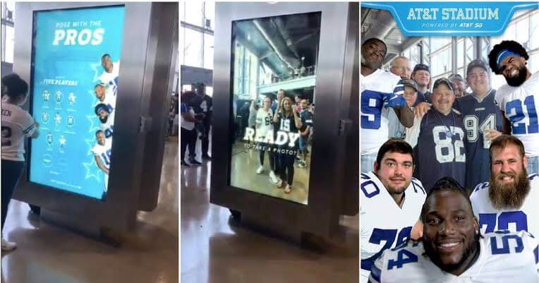 Dallas Cowboys' Pose With The Pros