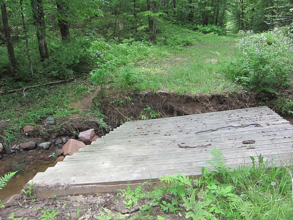 May 2016 deluge damaged this bridge on the Blue Hills Trail