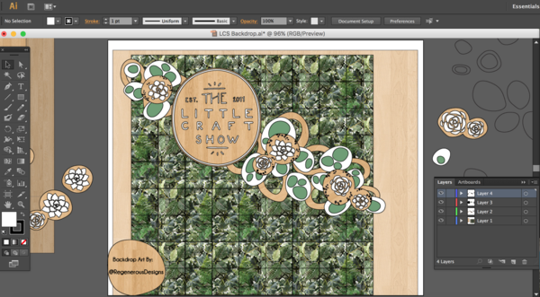 Illustrator file of the backdrop design