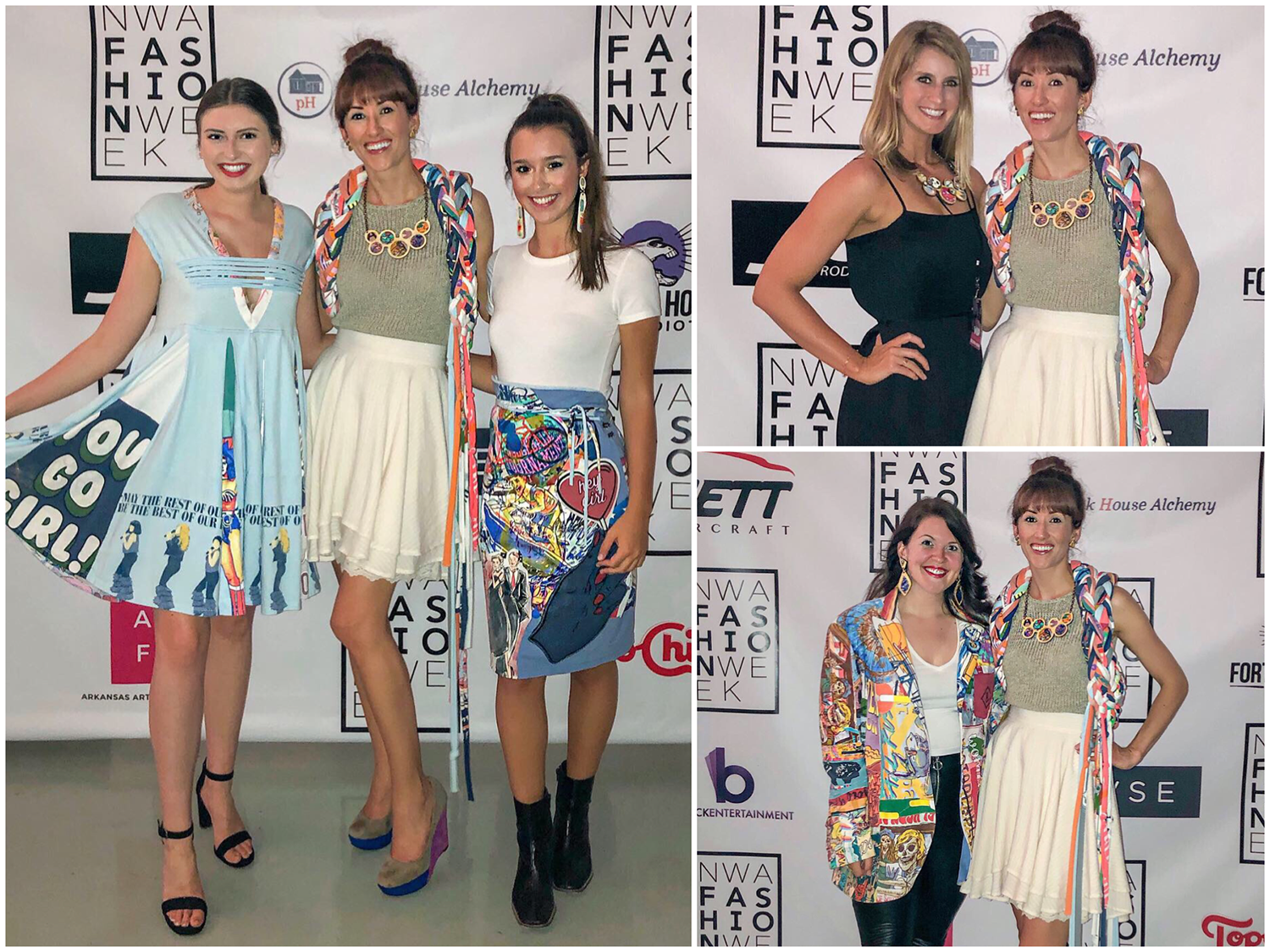 Wearng the sustainable fashion collection proudly at NWA Fashion Week