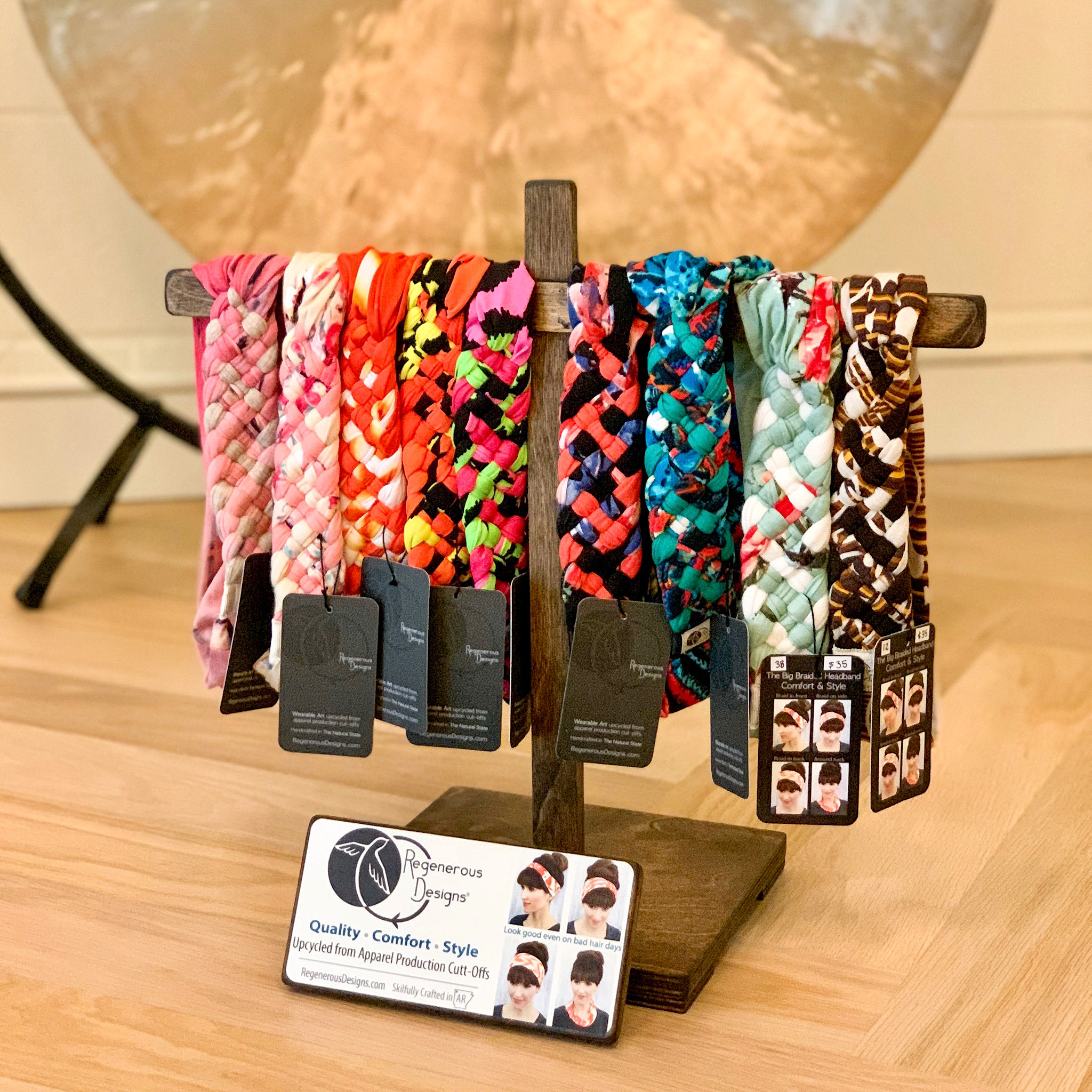 Regenerous Designs Big Braided Headbands at the Cocoon Yoga Studio
