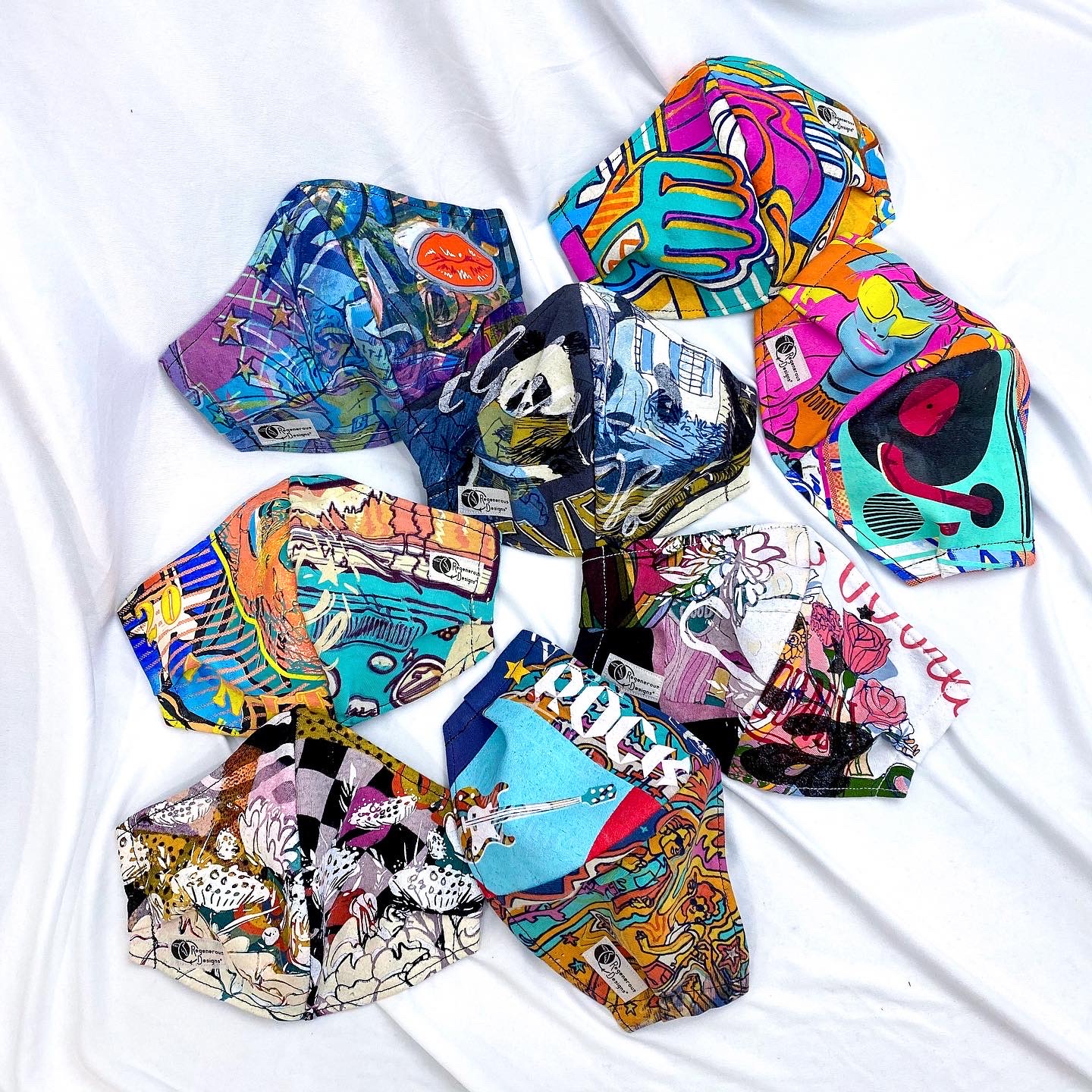 Special Regenerous Designs custom one-of-a-kind Art Face Masks
