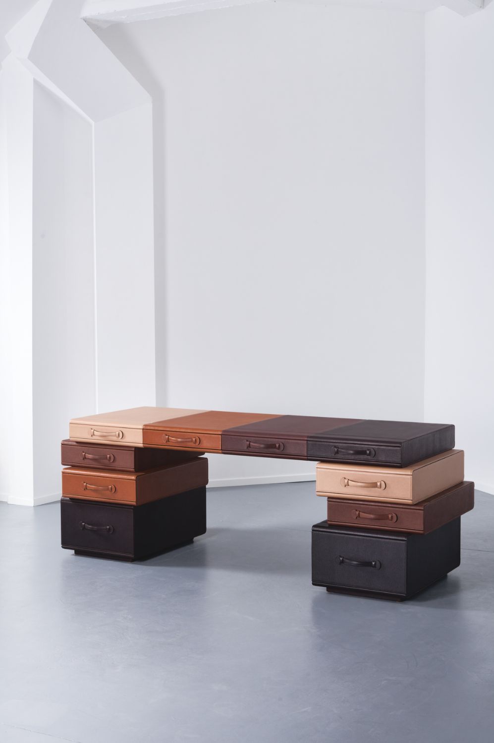Desk of Briefcases