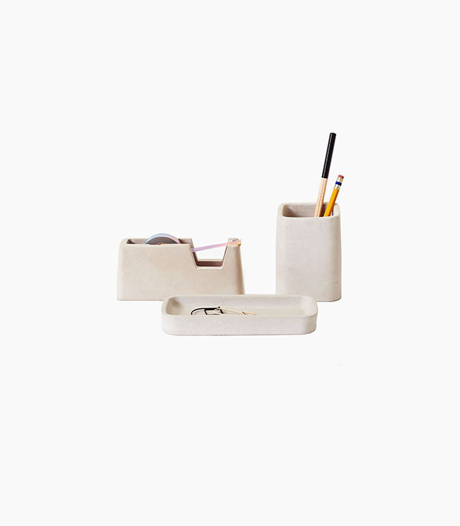 Areaware Concrete Desk Set - Grey
