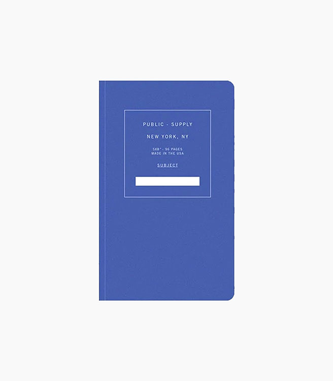 Public Supply 5x8" Notebook Soft Cover - Blue 02