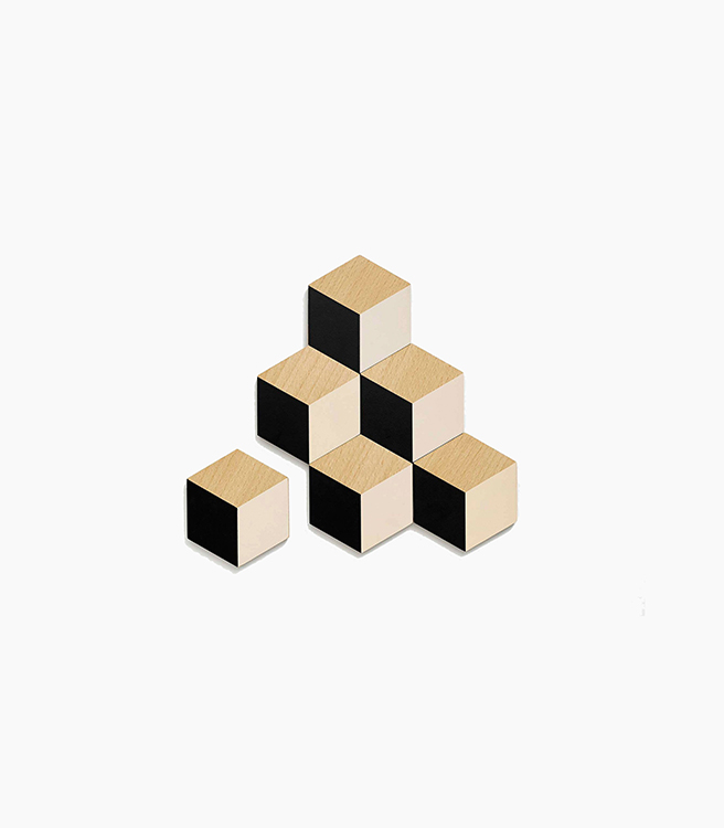 Areaware Table Tiles - Black/Beige