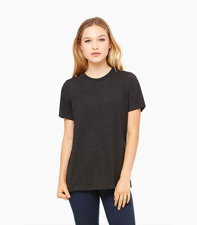 Bella + Canvas Women's Relaxed Jersey Short Sleeve Tee - Vintage Black