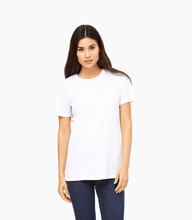 Bella + Canvas Women's Relaxed Jersey Short Sleeve Tee - White