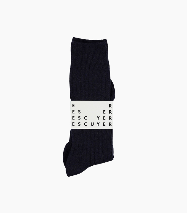 Escuyer Men's Cashmere Socks - Navy