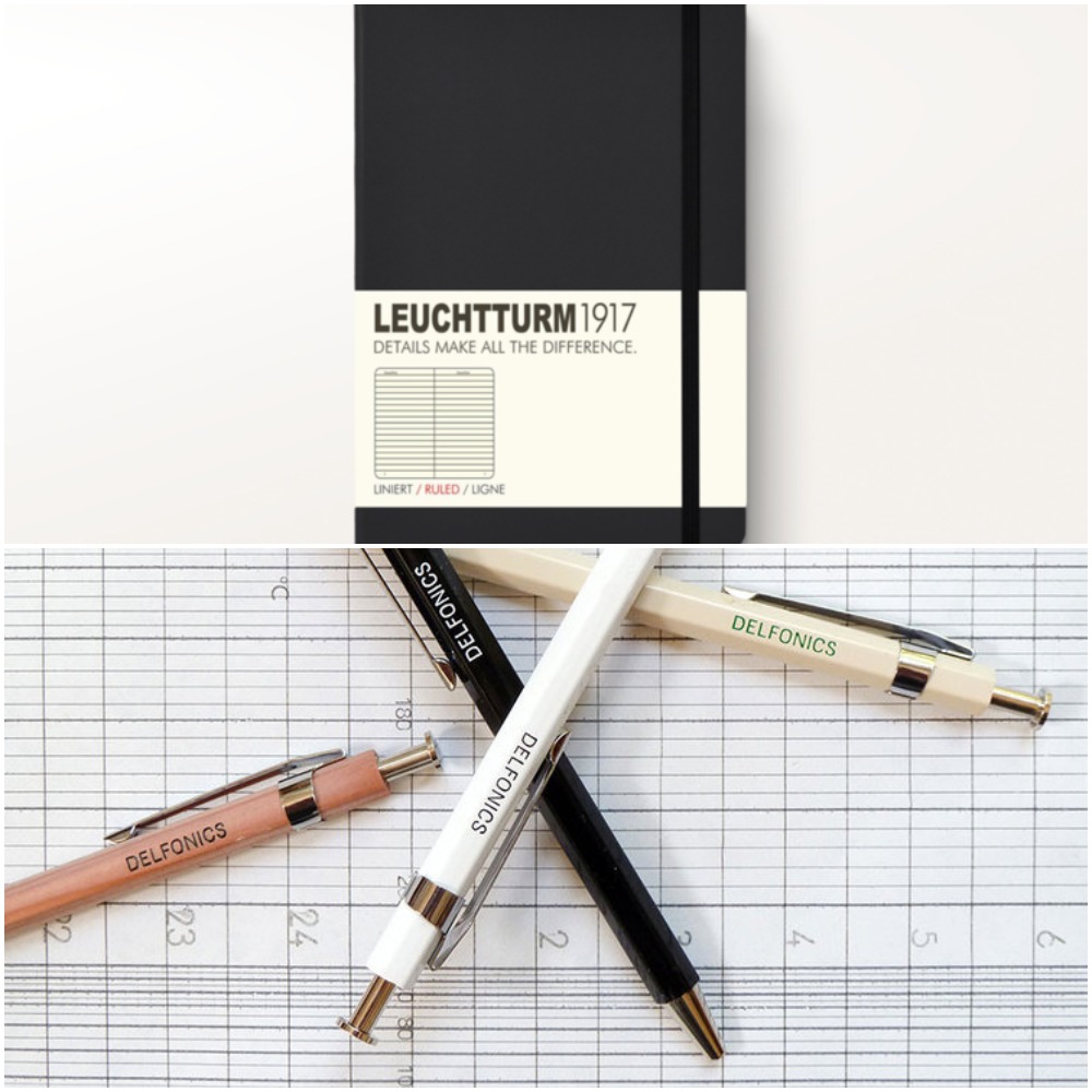 Leuchturm Hardcover Journal - Delfonics Wood Pen