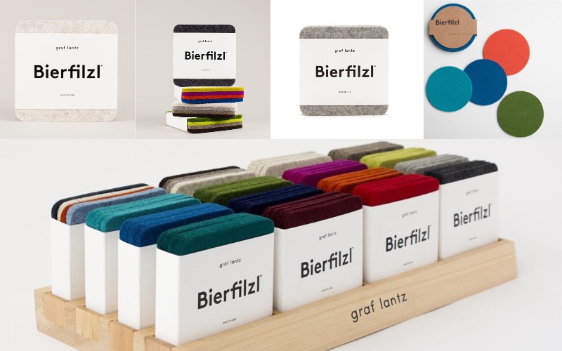 graf lantz - custom felt coasters - gemnote