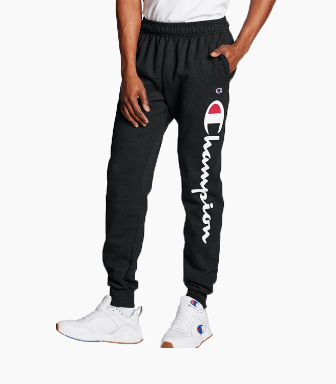 Champion Powerblend Fleece Joggers Vertical Script Logo