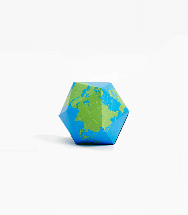 Areaware Dymaxion Folding Globe - Blue/Green