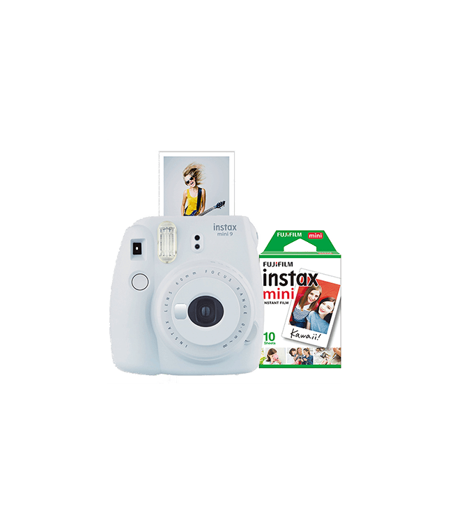 Fujifilm Instax Mini 9 Instant Camera w/ 10 Count Film White