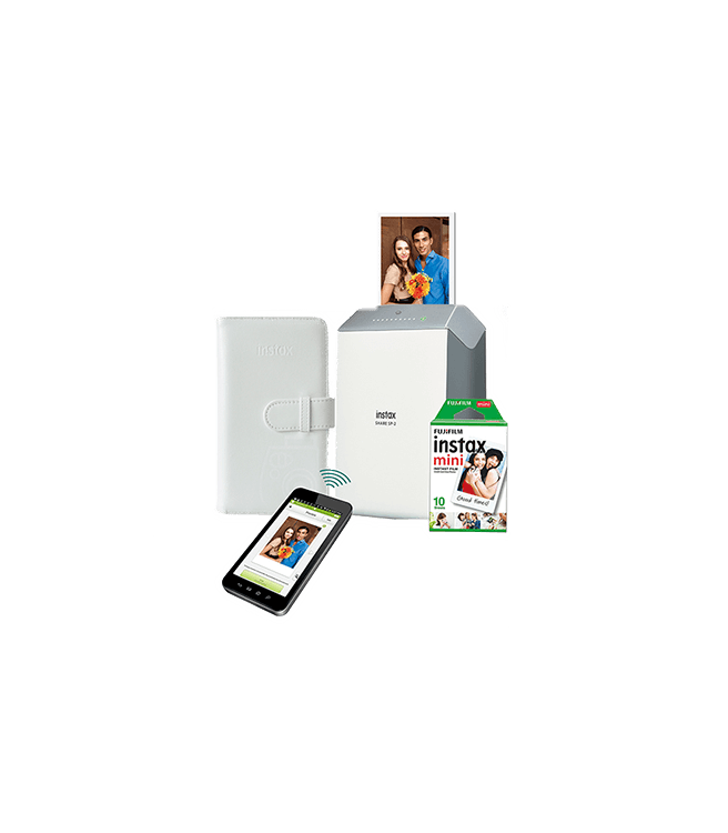 Fujifilm Instax SHARE SP-2 Printer w/ 10 Count Film & Photo Album