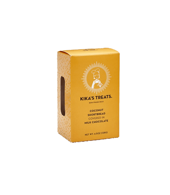 Kika's Treats Coconut Shortbread in Pure Milk Chocolate