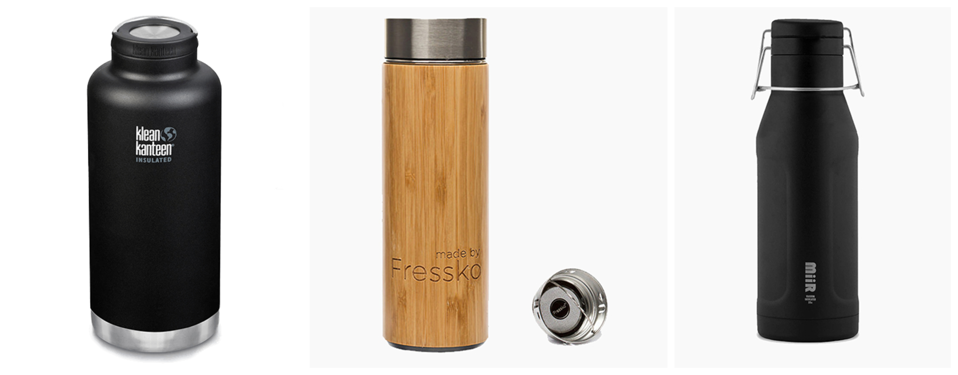 Klean Kanteen Insulated TK wide, Fresko Rush Flask, Miir Heritage Howler