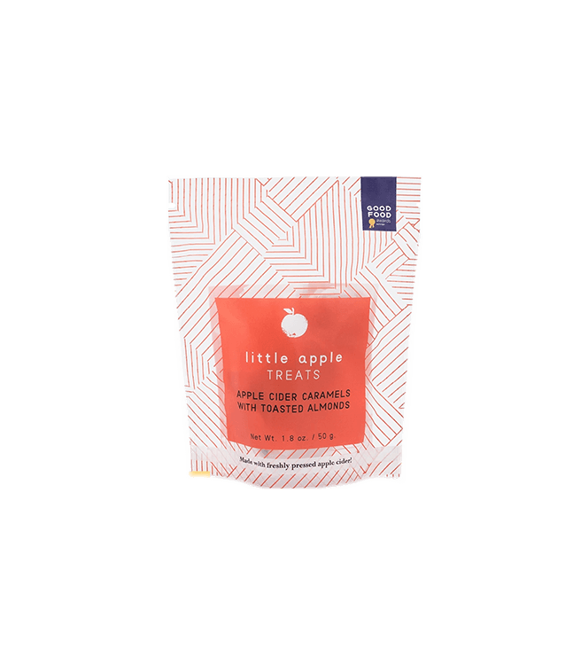 Little Apple Treats Apple Cider Caramels with Toasted Almonds Treat Pack