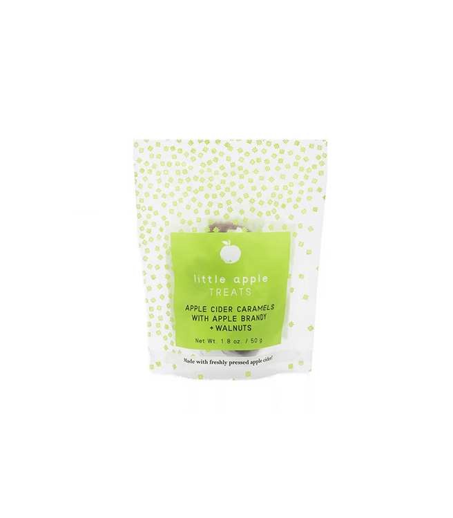 Little Apple Treats Apple Cider Caramels with Apple Brandy + Walnuts Treat Pack
