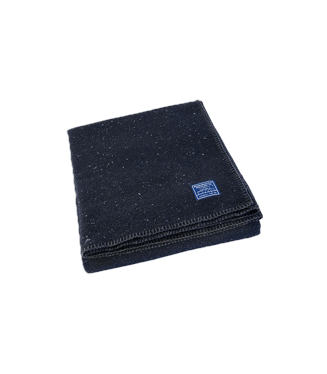 Faribault Woolen Mill Co. Utility Wool Throw - Navy