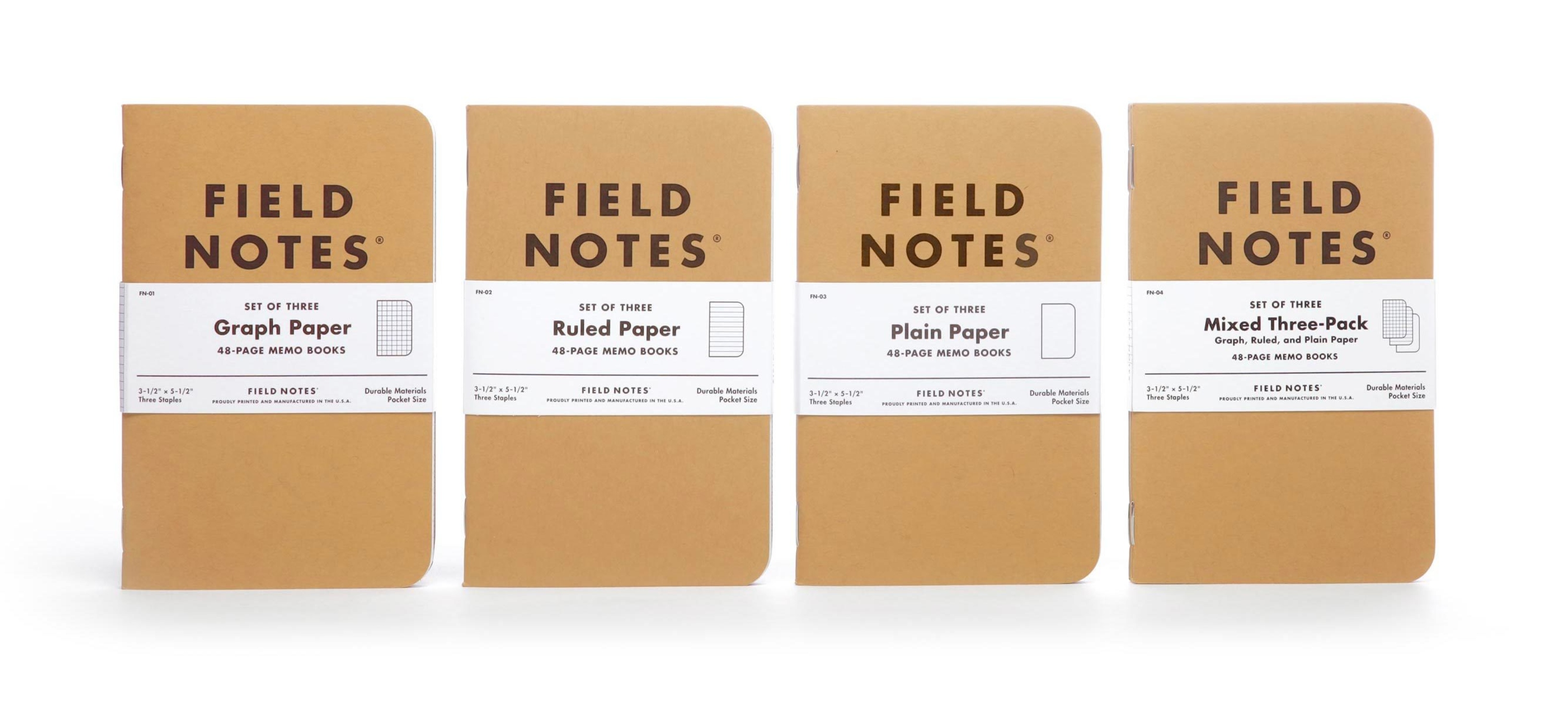 Field Notes Original Kraft Graph 3 pack - Kraft