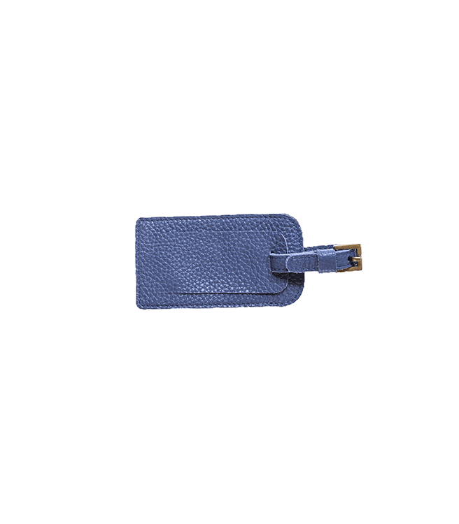 Kiko Leather Bag Tag - Blue