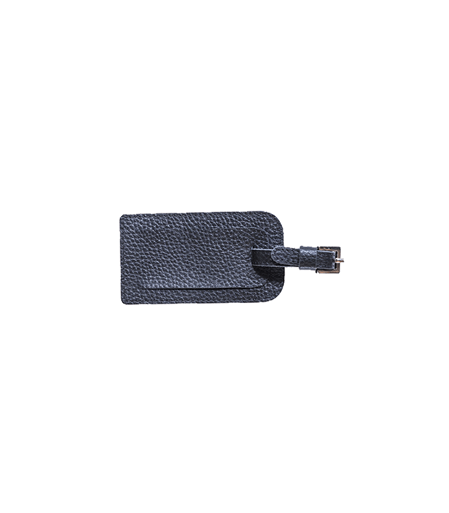 Kiko Leather Bag Tag - Black