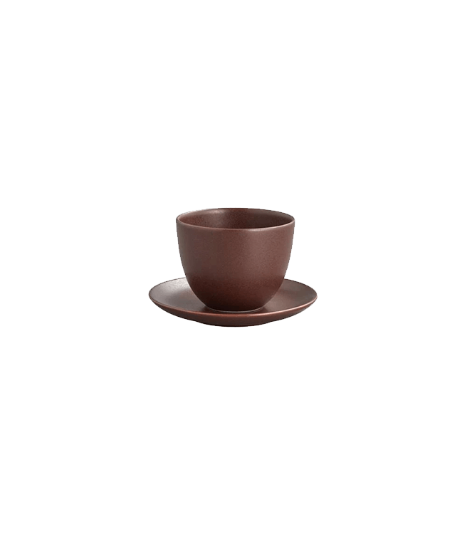 Kinto PEBBLE Cup & Saucer 6oz - Brown