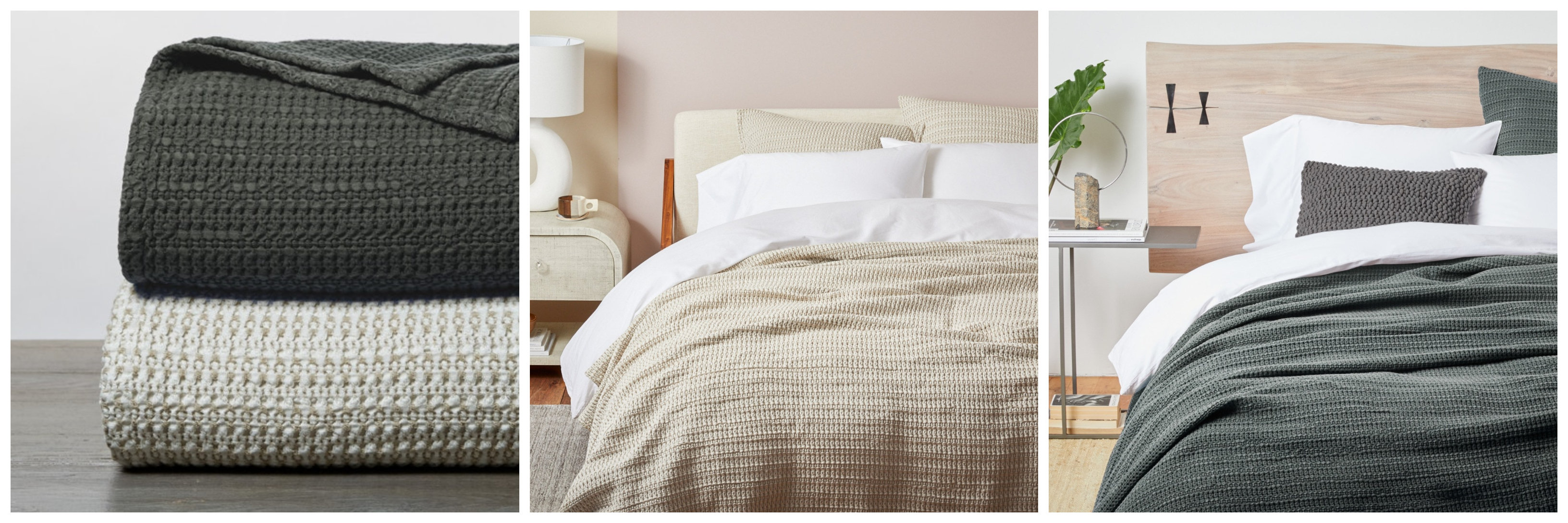 Coyuchi Miramar Organic Waffle Blanket