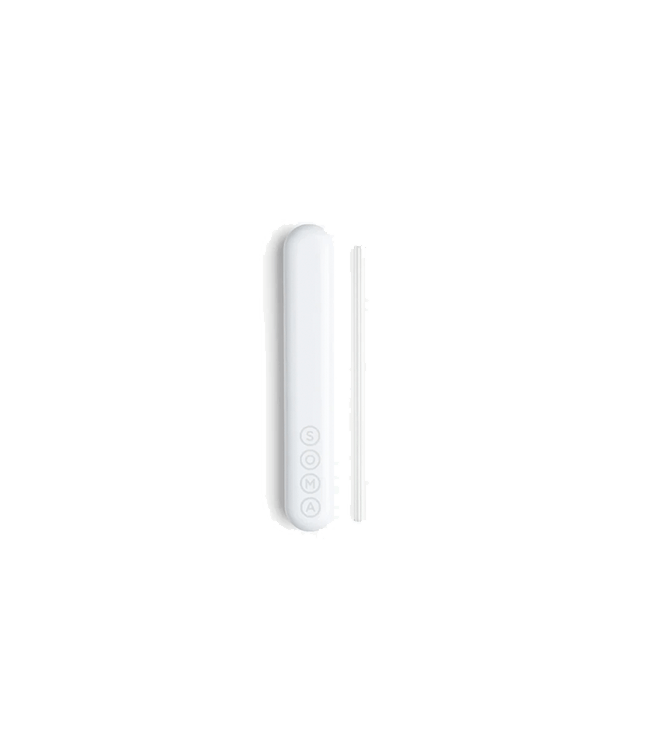 SOMA Glass Straw with Travel Case - White
