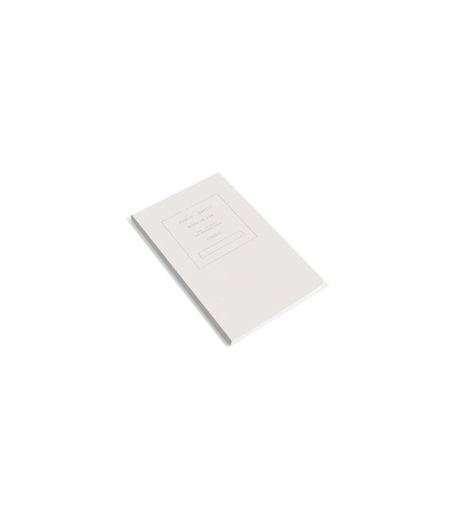 Public Supply 5x8" Soft Cover Notebook Embossed - White