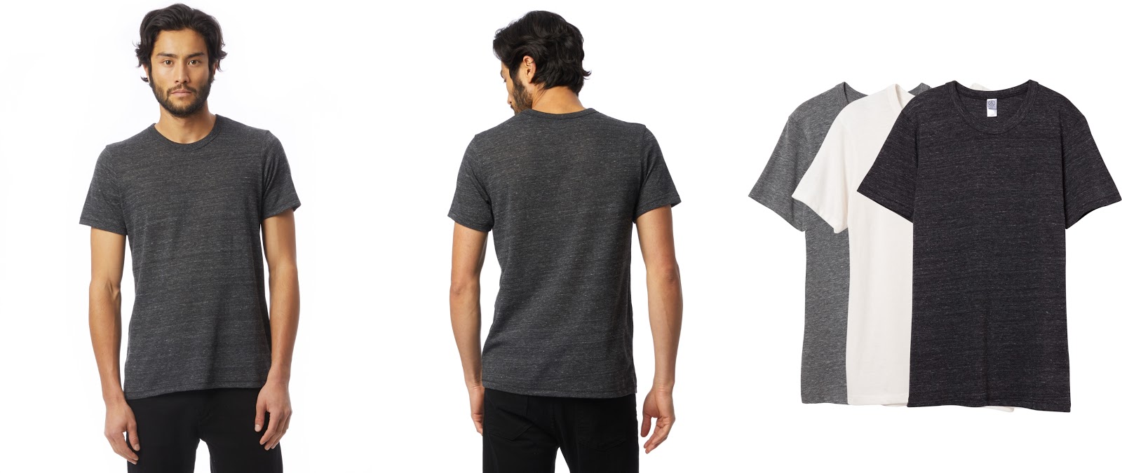 Alternative Apparel Eco-Jersey Crew T-Shirt in Eco Black