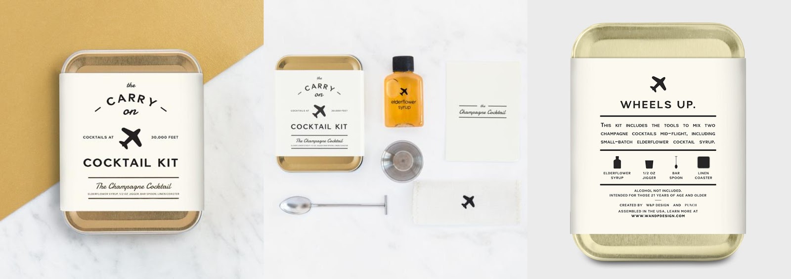 W&P Design Carry On Cocktail Kit in Champagne