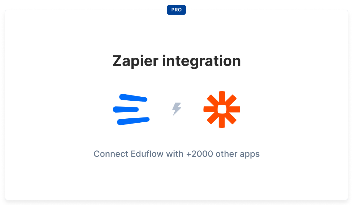 Eduflow Changelog · 🔛 Zapier integration