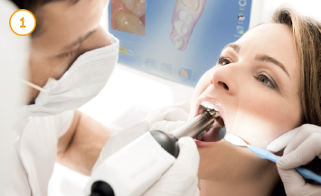 Cerec camera captures the area