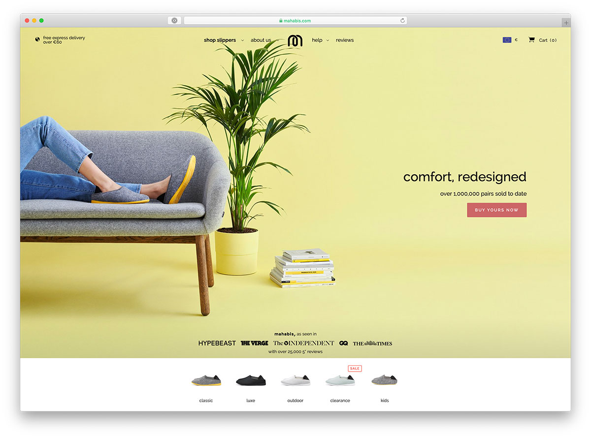 Ecommerce Landing Page for Shoes